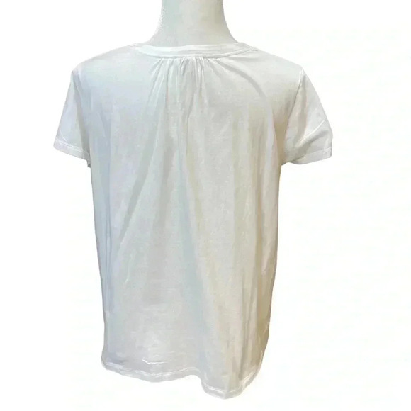 Burberry Brit White Eyelet Crochet Embellished Blouse Size Small Petite - Picture 2 of 7